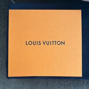 Louis Vuitton Signature Orange Box 14.5x 13.5 Magnetic top closure.